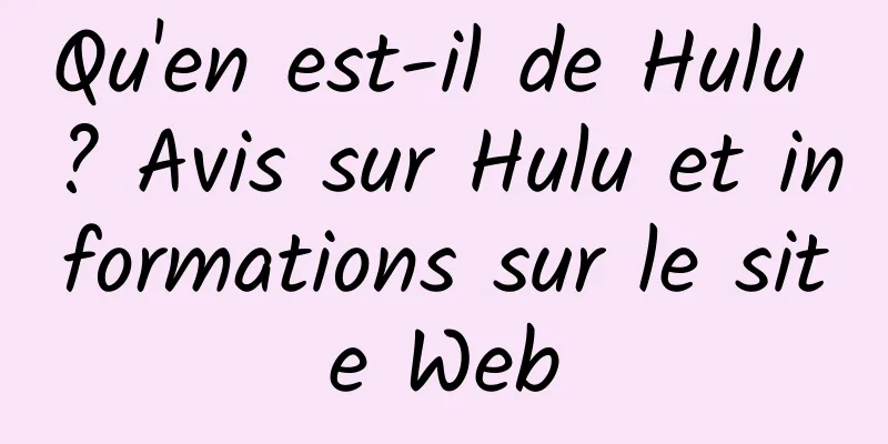 Qu'en est-il de Hulu ? Avis sur Hulu et informations sur le site Web