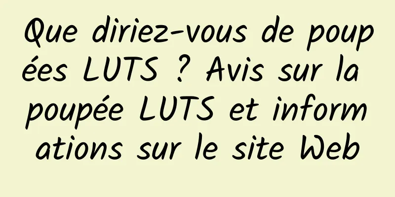 Que diriez-vous de poupées LUTS ? Avis sur la poupée LUTS et informations sur le site Web