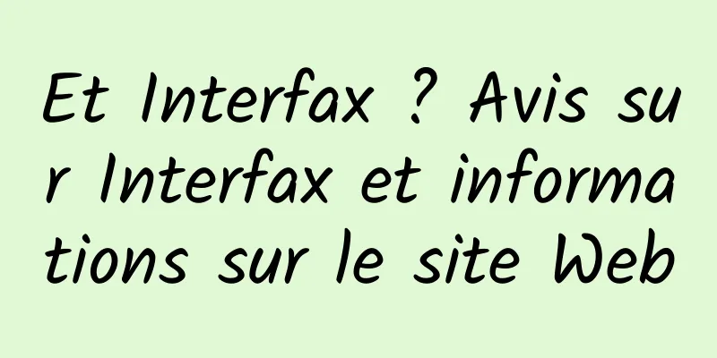 Et Interfax ? Avis sur Interfax et informations sur le site Web