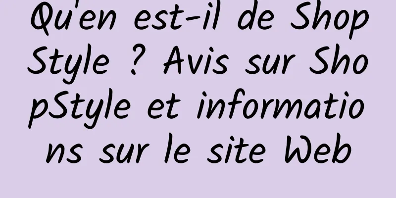 Qu'en est-il de ShopStyle ? Avis sur ShopStyle et informations sur le site Web