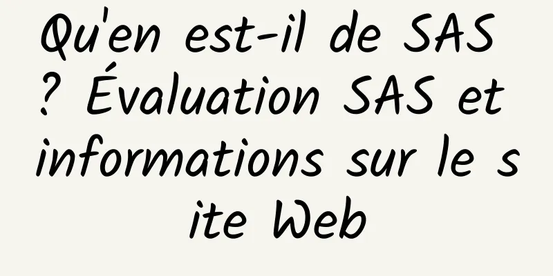 Qu'en est-il de SAS ? Évaluation SAS et informations sur le site Web