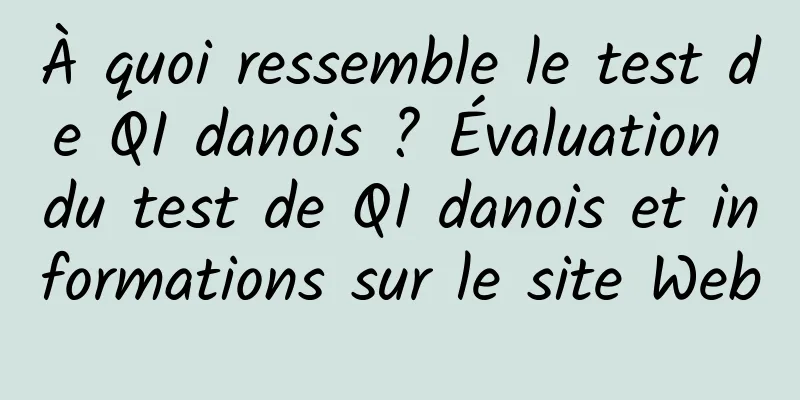 À quoi ressemble le test de QI danois ? Évaluation du test de QI danois et informations sur le site Web