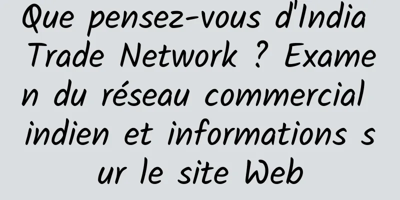 Que pensez-vous d'India Trade Network ? Examen du réseau commercial indien et informations sur le site Web