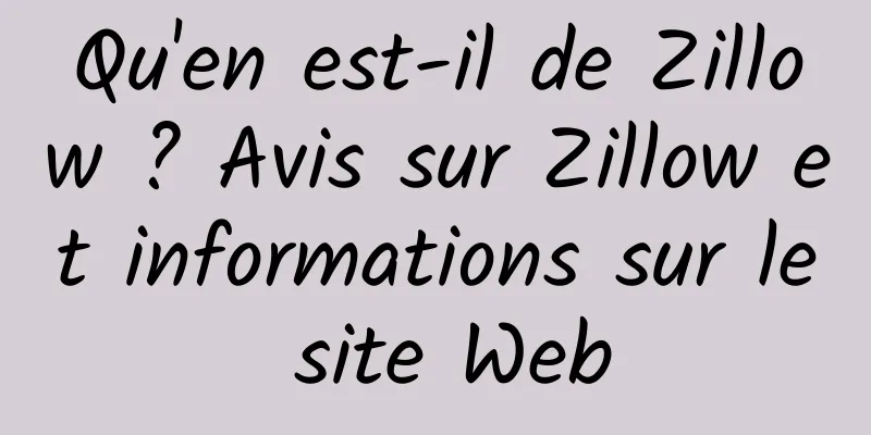 Qu'en est-il de Zillow ? Avis sur Zillow et informations sur le site Web