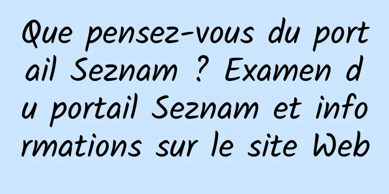 Que pensez-vous du portail Seznam ? Examen du portail Seznam et informations sur le site Web