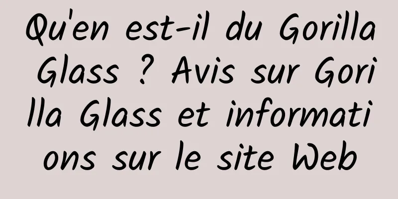 Qu'en est-il du Gorilla Glass ? Avis sur Gorilla Glass et informations sur le site Web