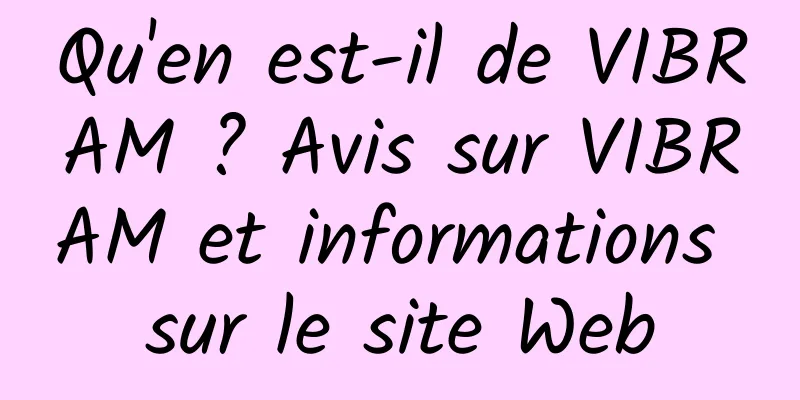 Qu'en est-il de VIBRAM ? Avis sur VIBRAM et informations sur le site Web