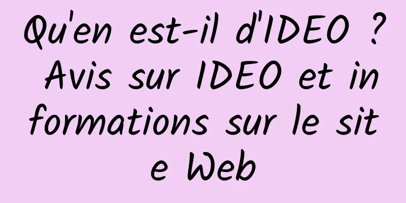 Qu'en est-il d'IDEO ? Avis sur IDEO et informations sur le site Web