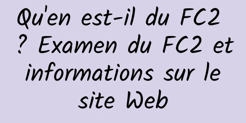 Qu'en est-il du FC2 ? Examen du FC2 et informations sur le site Web