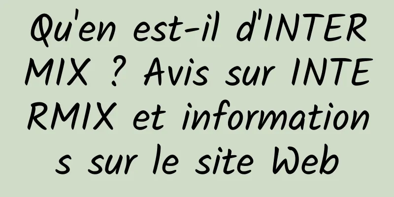 Qu'en est-il d'INTERMIX ? Avis sur INTERMIX et informations sur le site Web