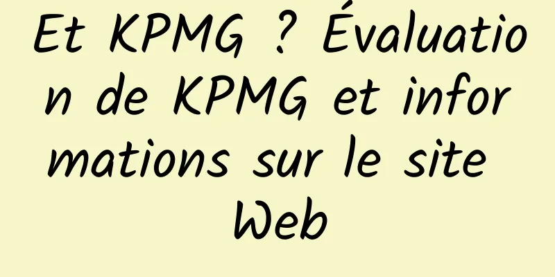 Et KPMG ? Évaluation de KPMG et informations sur le site Web