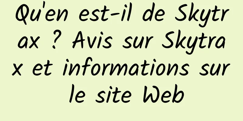 Qu'en est-il de Skytrax ? Avis sur Skytrax et informations sur le site Web