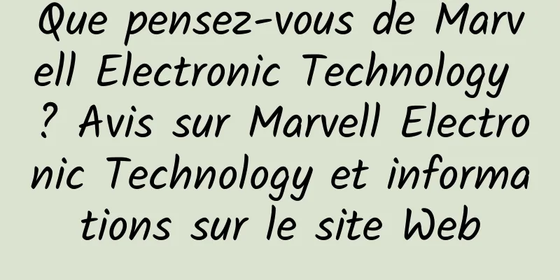 Que pensez-vous de Marvell Electronic Technology ? Avis sur Marvell Electronic Technology et informations sur le site Web