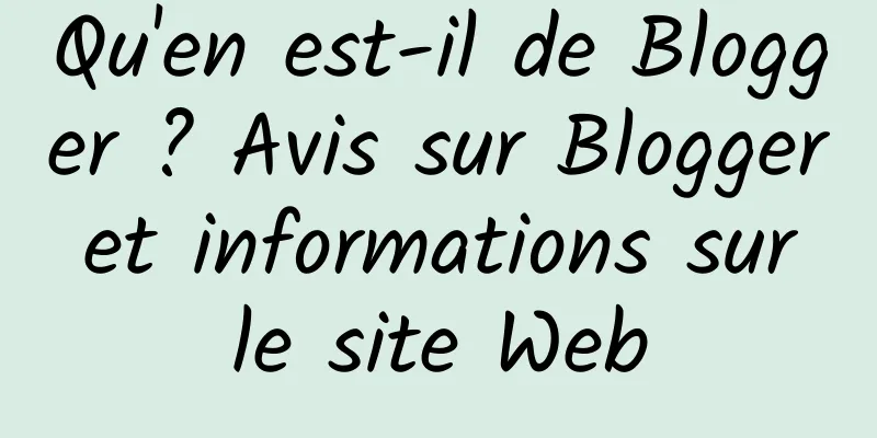 Qu'en est-il de Blogger ? Avis sur Blogger et informations sur le site Web