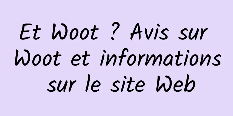 Et Woot ? Avis sur Woot et informations sur le site Web