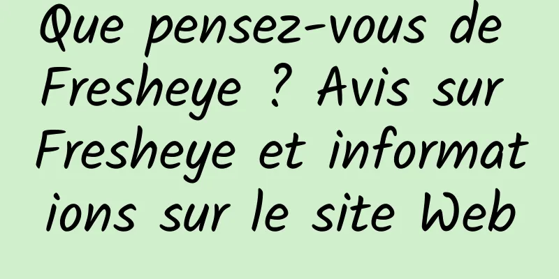 Que pensez-vous de Fresheye ? Avis sur Fresheye et informations sur le site Web