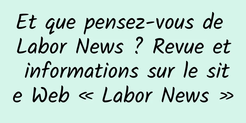 Et que pensez-vous de Labor News ? Revue et informations sur le site Web « Labor News »
