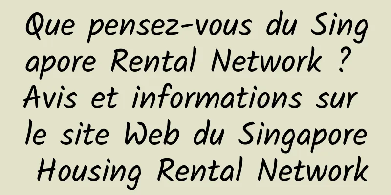 Que pensez-vous du Singapore Rental Network ? Avis et informations sur le site Web du Singapore Housing Rental Network
