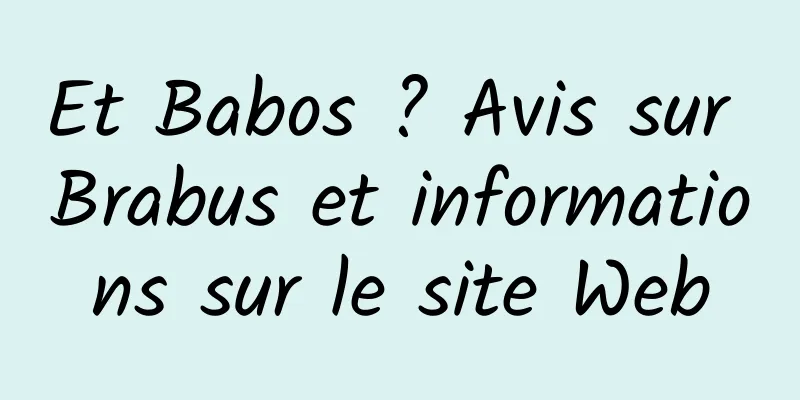 Et Babos ? Avis sur Brabus et informations sur le site Web