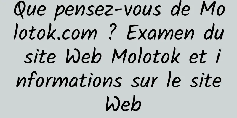 Que pensez-vous de Molotok.com ? Examen du site Web Molotok et informations sur le site Web