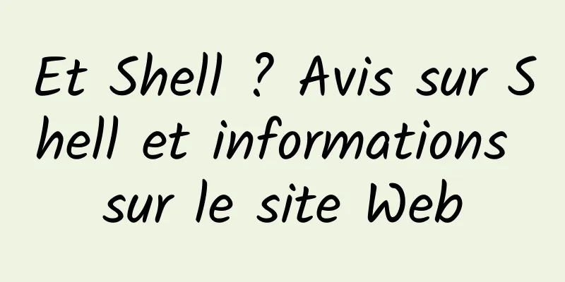Et Shell ? Avis sur Shell et informations sur le site Web