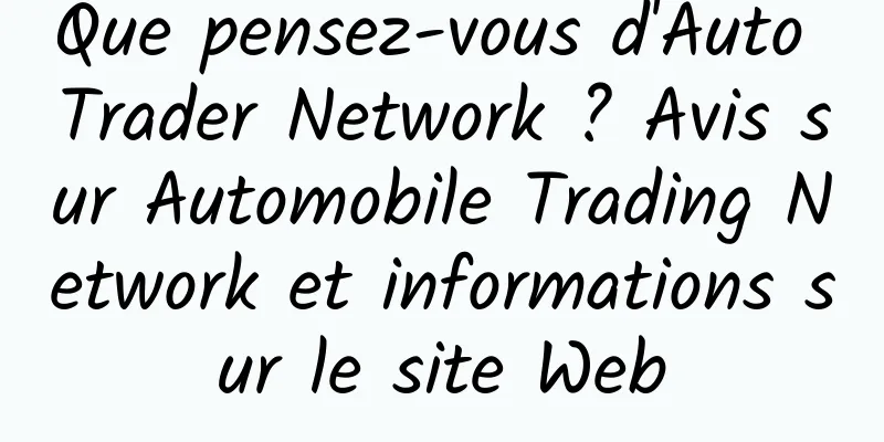 Que pensez-vous d'Auto Trader Network ? Avis sur Automobile Trading Network et informations sur le site Web