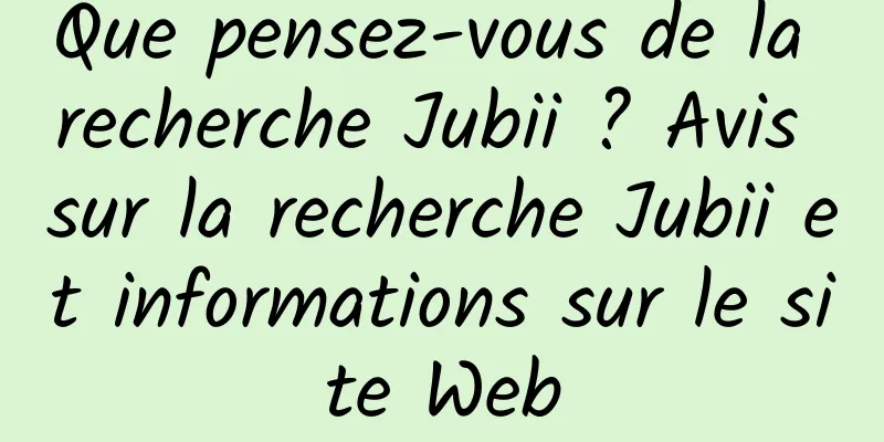 Que pensez-vous de la recherche Jubii ? Avis sur la recherche Jubii et informations sur le site Web