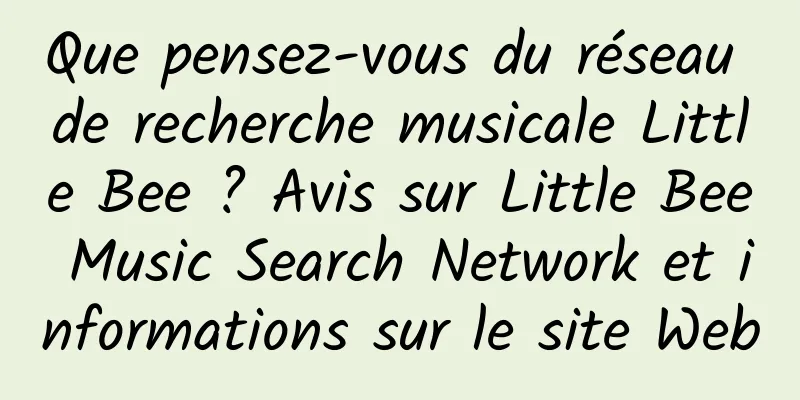 Que pensez-vous du réseau de recherche musicale Little Bee ? Avis sur Little Bee Music Search Network et informations sur le site Web