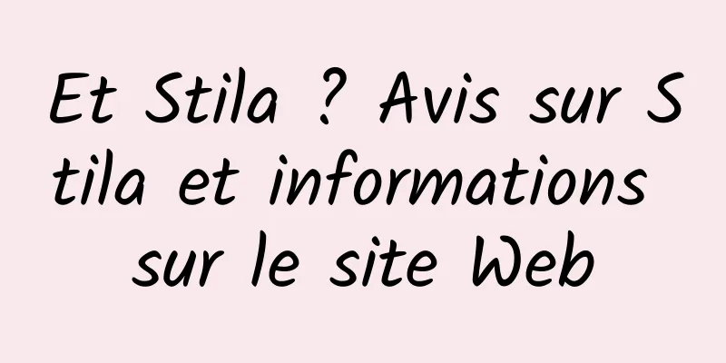 Et Stila ? Avis sur Stila et informations sur le site Web