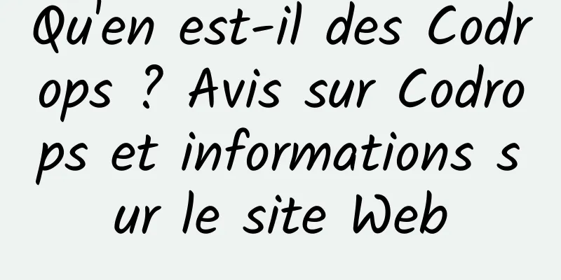 Qu'en est-il des Codrops ? Avis sur Codrops et informations sur le site Web