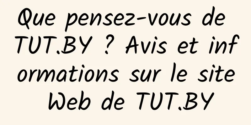 Que pensez-vous de TUT.BY ? Avis et informations sur le site Web de TUT.BY