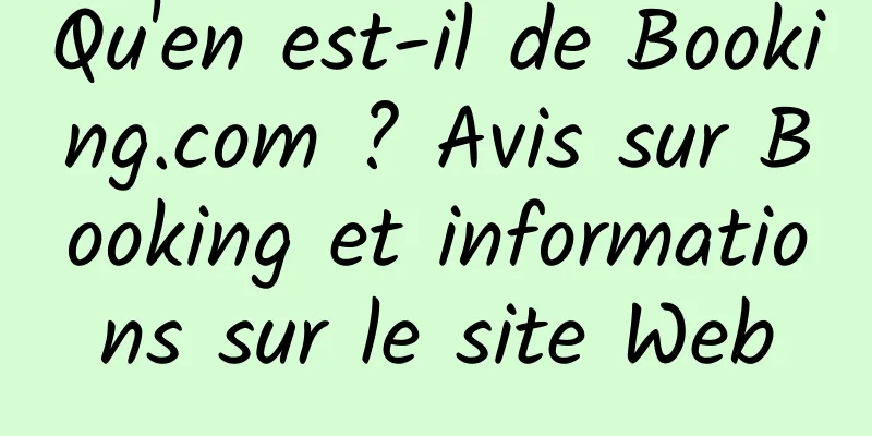 Qu'en est-il de Booking.com ? Avis sur Booking et informations sur le site Web
