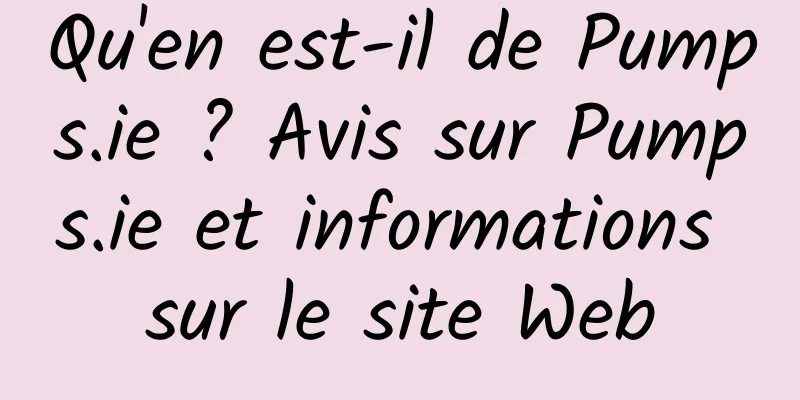 Qu'en est-il de Pumps.ie ? Avis sur Pumps.ie et informations sur le site Web