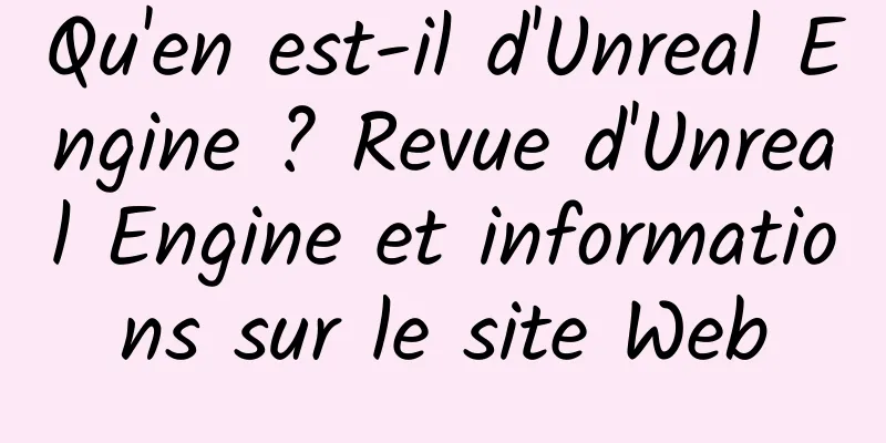 Qu'en est-il d'Unreal Engine ? Revue d'Unreal Engine et informations sur le site Web