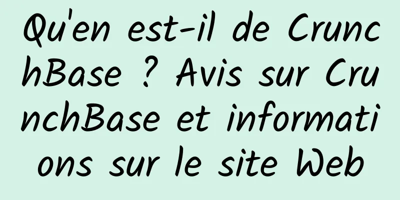 Qu'en est-il de CrunchBase ? Avis sur CrunchBase et informations sur le site Web