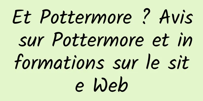 Et Pottermore ? Avis sur Pottermore et informations sur le site Web