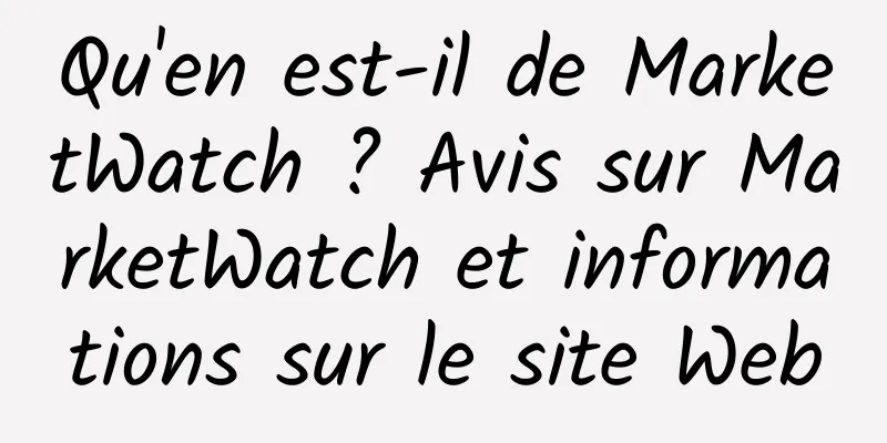 Qu'en est-il de MarketWatch ? Avis sur MarketWatch et informations sur le site Web