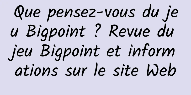 Que pensez-vous du jeu Bigpoint ? Revue du jeu Bigpoint et informations sur le site Web