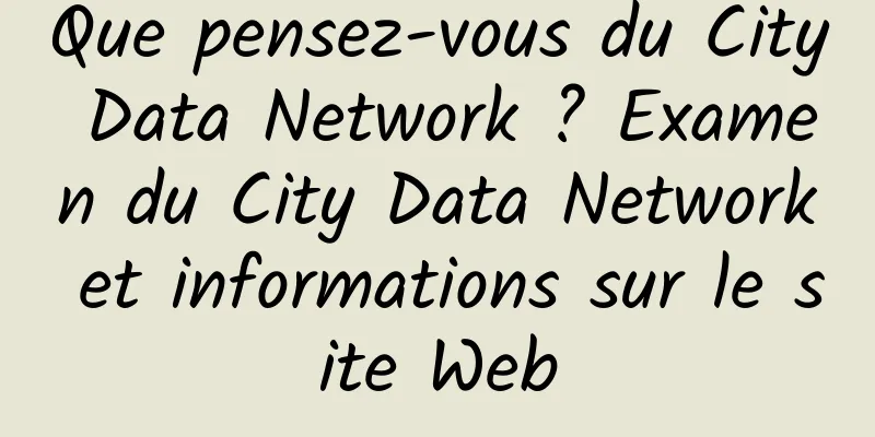 Que pensez-vous du City Data Network ? Examen du City Data Network et informations sur le site Web