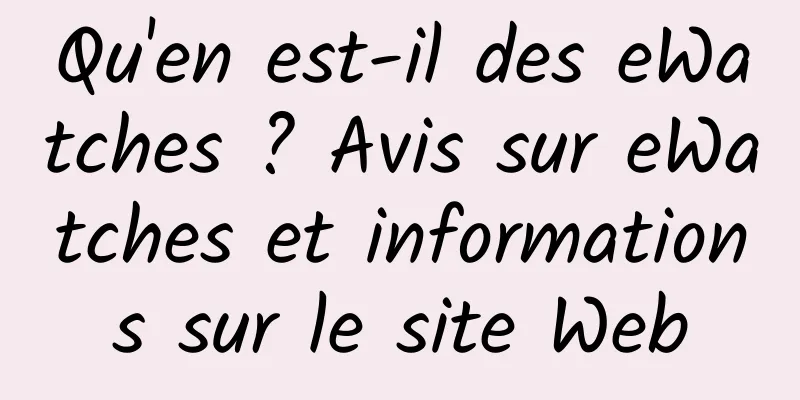 Qu'en est-il des eWatches ? Avis sur eWatches et informations sur le site Web