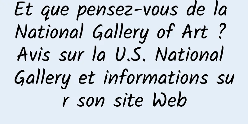 Et que pensez-vous de la National Gallery of Art ? Avis sur la U.S. National Gallery et informations sur son site Web