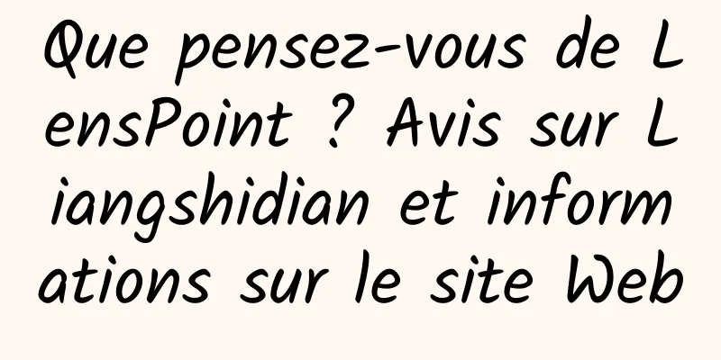 Que pensez-vous de LensPoint ? Avis sur Liangshidian et informations sur le site Web