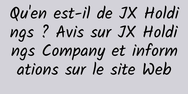 Qu'en est-il de JX Holdings ? Avis sur JX Holdings Company et informations sur le site Web