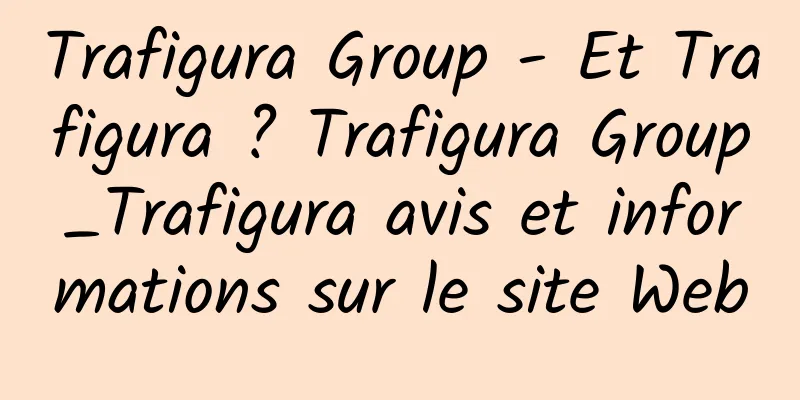 Trafigura Group - Et Trafigura ? Trafigura Group_Trafigura avis et informations sur le site Web