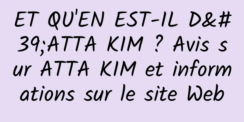 ET QU'EN EST-IL D'ATTA KIM ? Avis sur ATTA KIM et informations sur le site Web