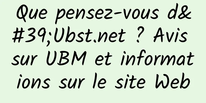 Que pensez-vous d'Ubst.net ? Avis sur UBM et informations sur le site Web