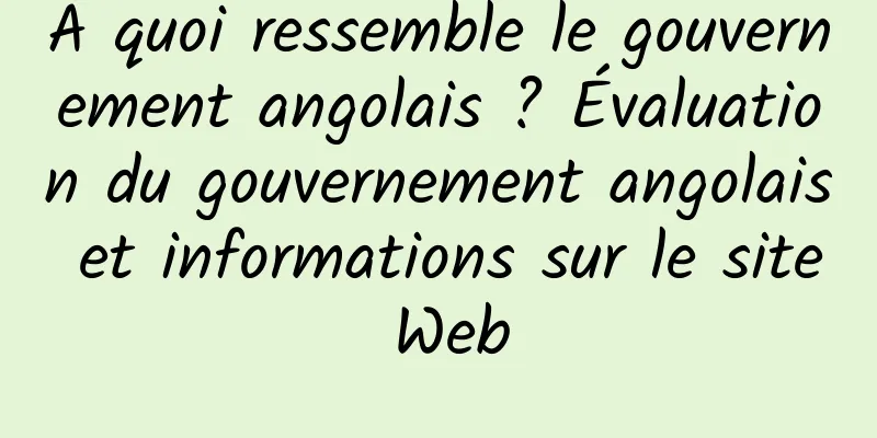 À quoi ressemble le gouvernement angolais ? Évaluation du gouvernement angolais et informations sur le site Web