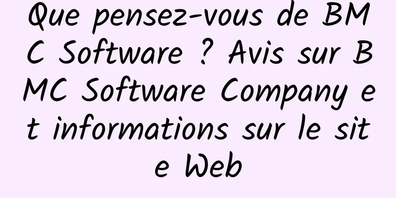 Que pensez-vous de BMC Software ? Avis sur BMC Software Company et informations sur le site Web