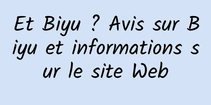 Et Biyu ? Avis sur Biyu et informations sur le site Web