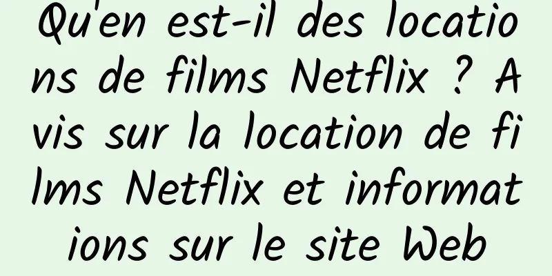 Qu'en est-il des locations de films Netflix ? Avis sur la location de films Netflix et informations sur le site Web